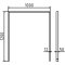 Lean-on hoop of flat bar steel | 50 x 12 mm | without cross bar | total width: 1000 mm | hot-dip galvanized
